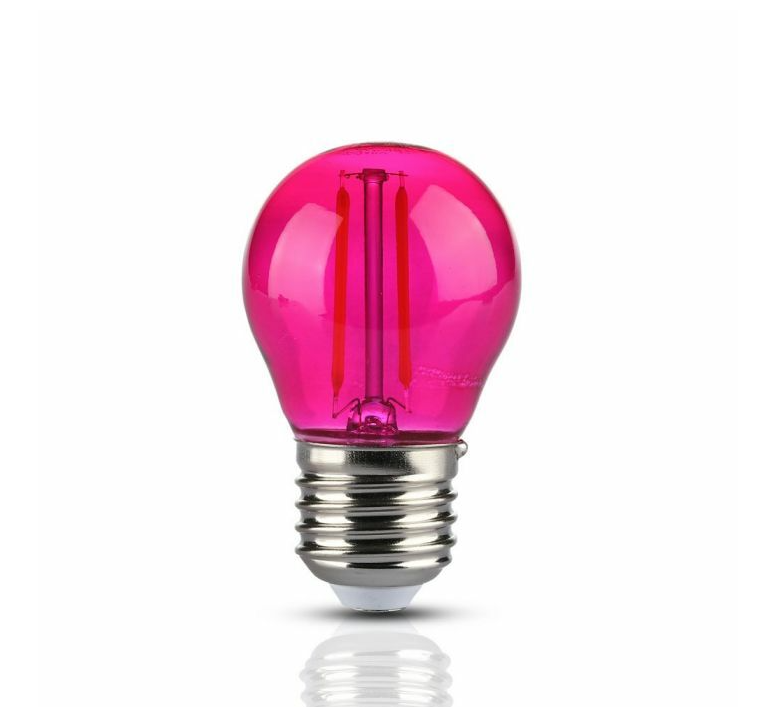 E27 filament lamp - Prikkabel LED lamp - 2W - Roze E27 filament lamp - Prikkabel LED lamp - 2W - Roze